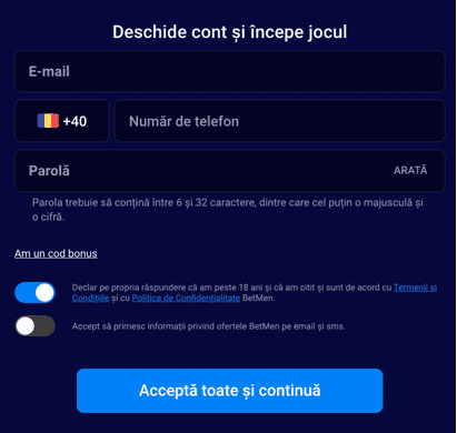 &Icirc;nregistrare Betmen casino